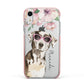 Personalised Catahoula Leopard Dog Apple iPhone XR Impact Case Pink Edge on Silver Phone