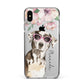 Personalised Catahoula Leopard Dog Apple iPhone Xs Max Impact Case Black Edge on Silver Phone