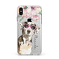 Personalised Catahoula Leopard Dog Apple iPhone Xs Max Impact Case White Edge on Silver Phone