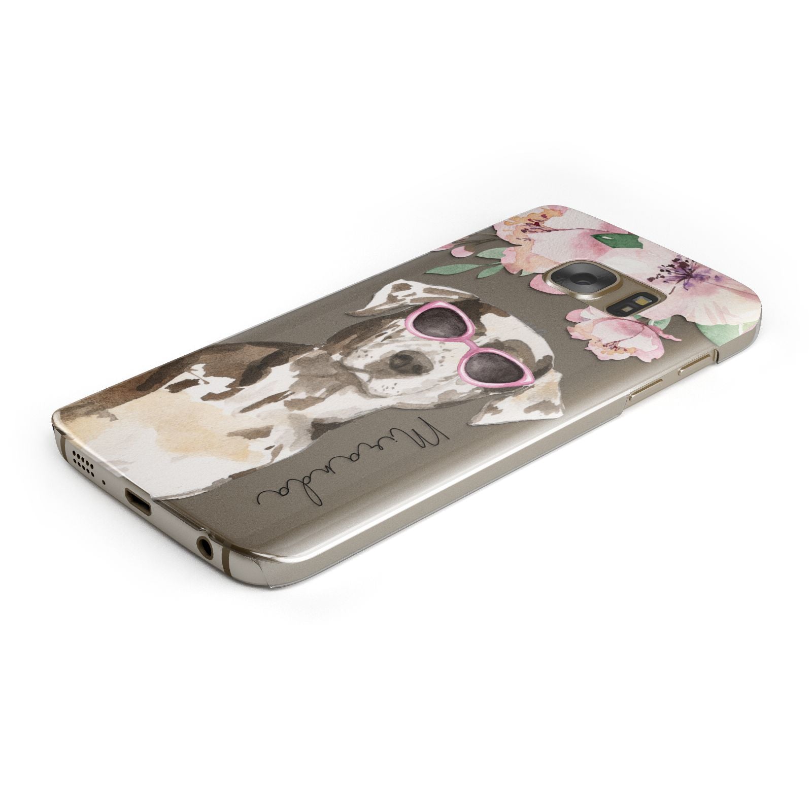 Personalised Catahoula Leopard Dog Samsung Galaxy Case Bottom Cutout