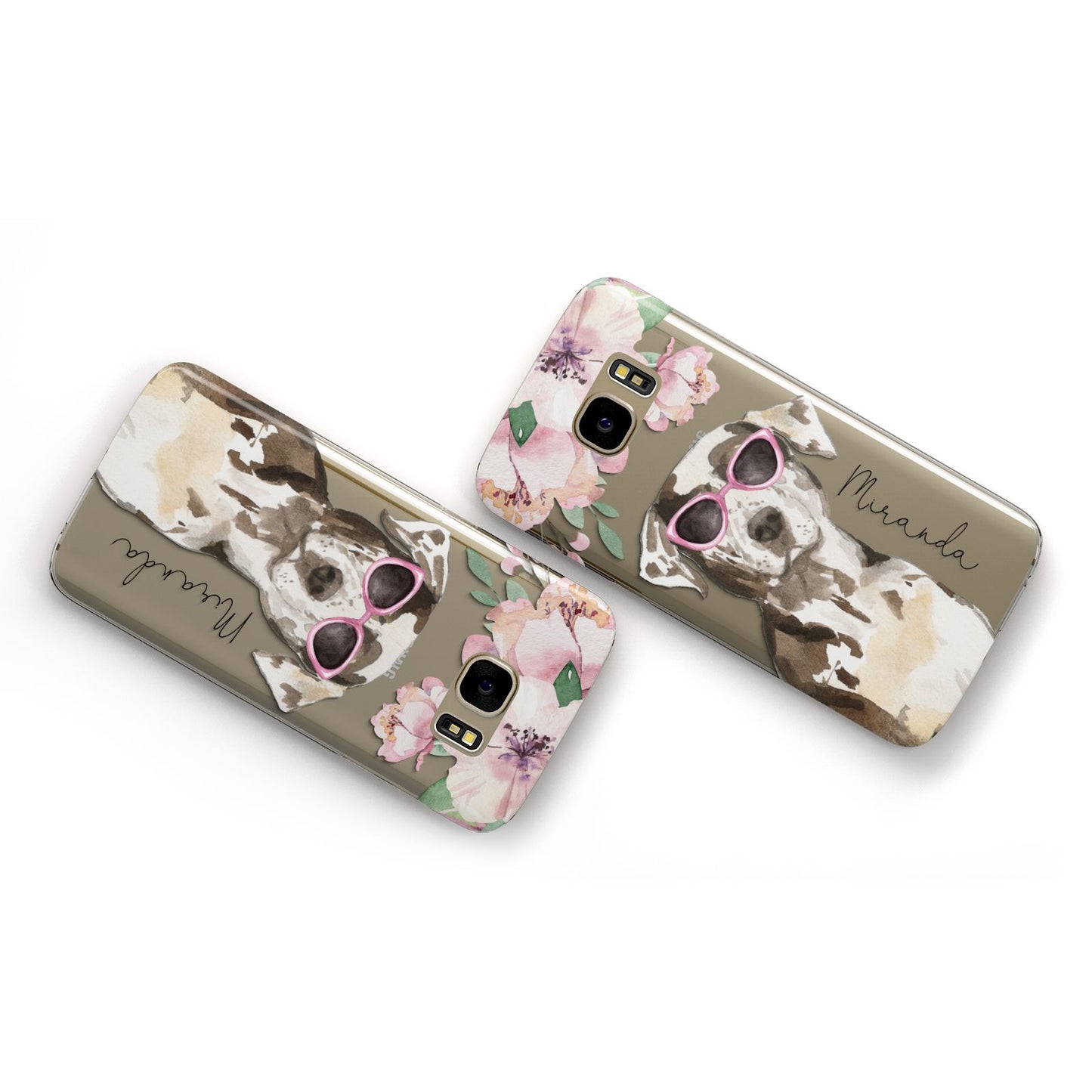 Personalised Catahoula Leopard Dog Samsung Galaxy Case Flat Overview