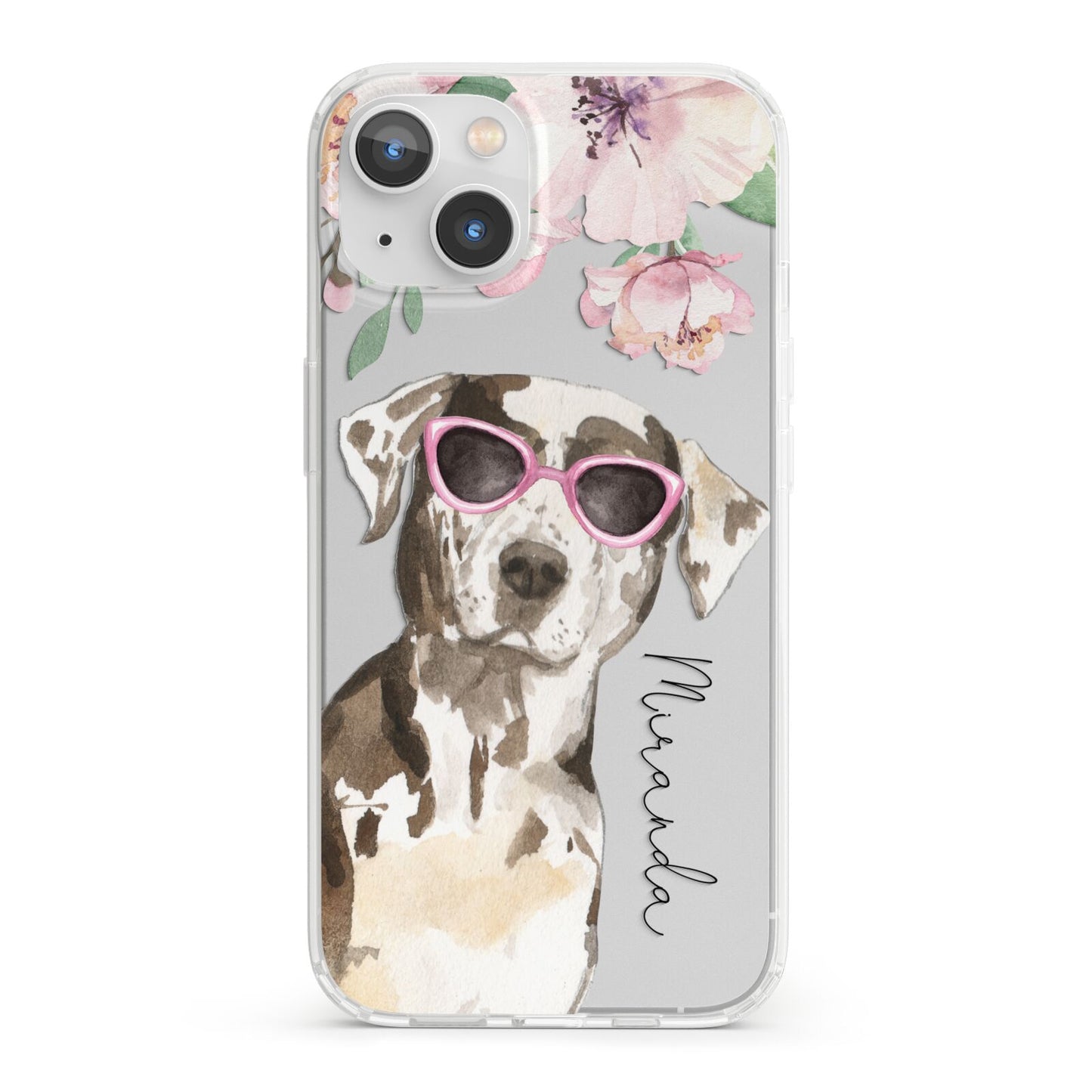 Personalised Catahoula Leopard Dog iPhone 13 Clear Bumper Case