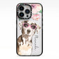 Personalised Catahoula Leopard Dog iPhone 13 Pro Black Impact Case on Silver phone