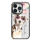 Personalised Catahoula Leopard Dog iPhone 14 Pro Black Impact Case on Silver phone