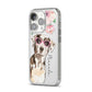 Personalised Catahoula Leopard Dog iPhone 14 Pro Clear Tough Case Silver Angled Image