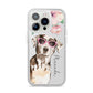 Personalised Catahoula Leopard Dog iPhone 14 Pro Clear Tough Case Silver