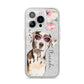 Personalised Catahoula Leopard Dog iPhone 14 Pro Glitter Tough Case Silver