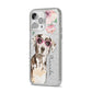 Personalised Catahoula Leopard Dog iPhone 14 Pro Max Glitter Tough Case Silver Angled Image