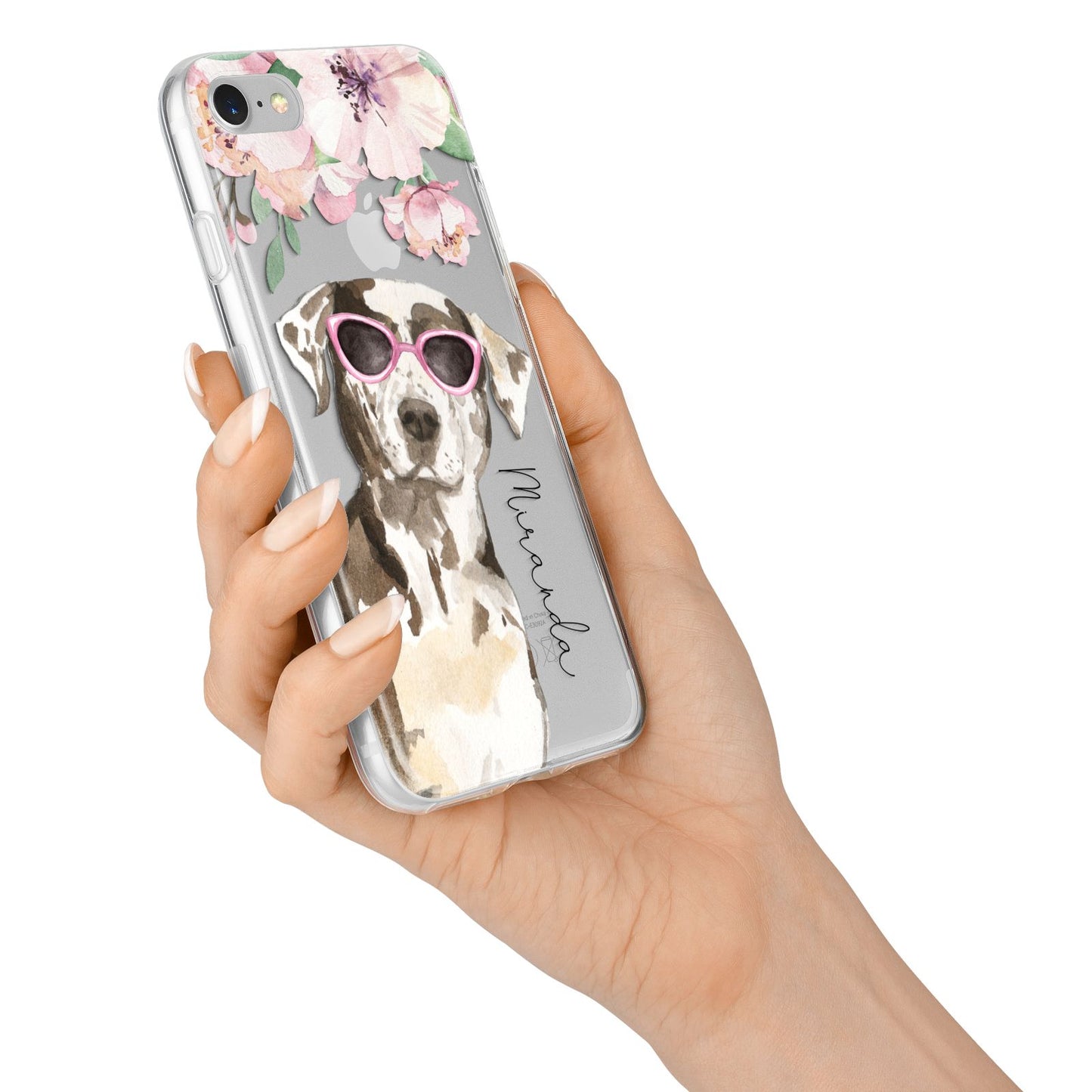Personalised Catahoula Leopard Dog iPhone 7 Bumper Case on Silver iPhone Alternative Image