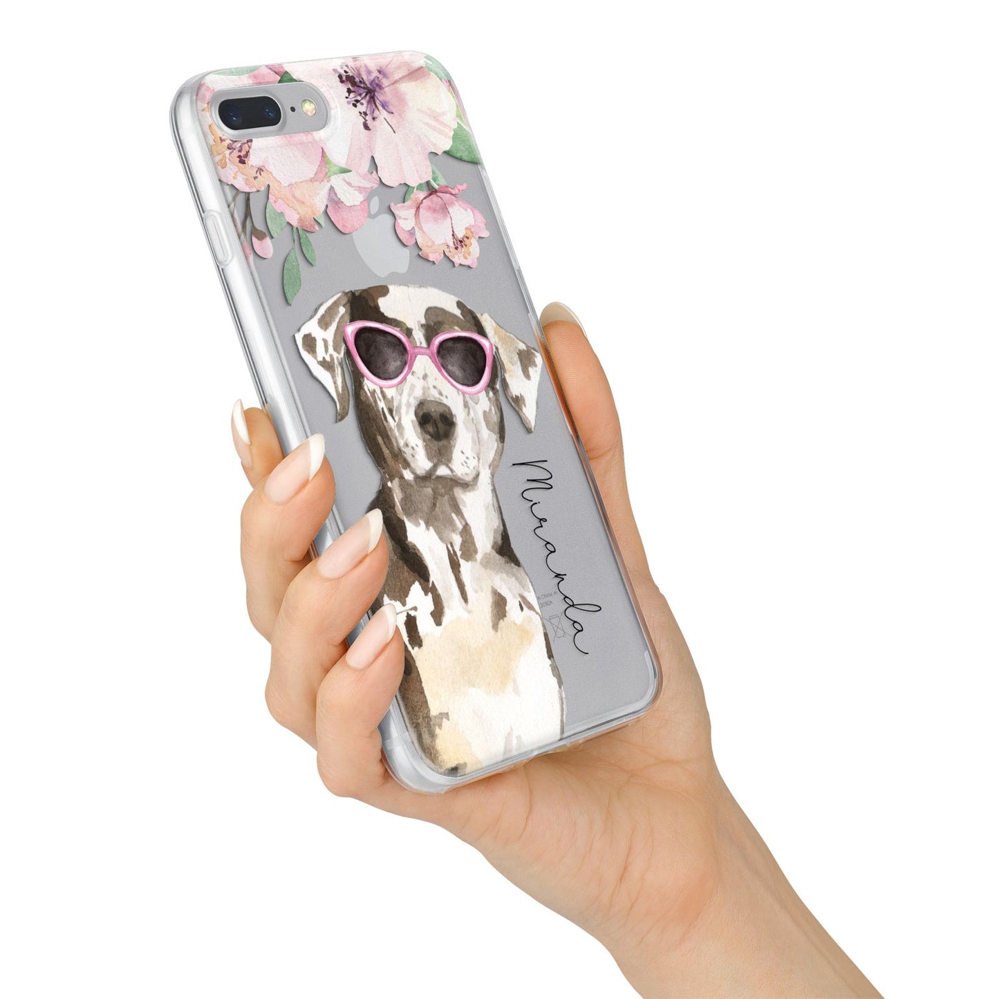 Personalised Catahoula Leopard Dog iPhone 7 Plus Bumper Case on Silver iPhone Alternative Image