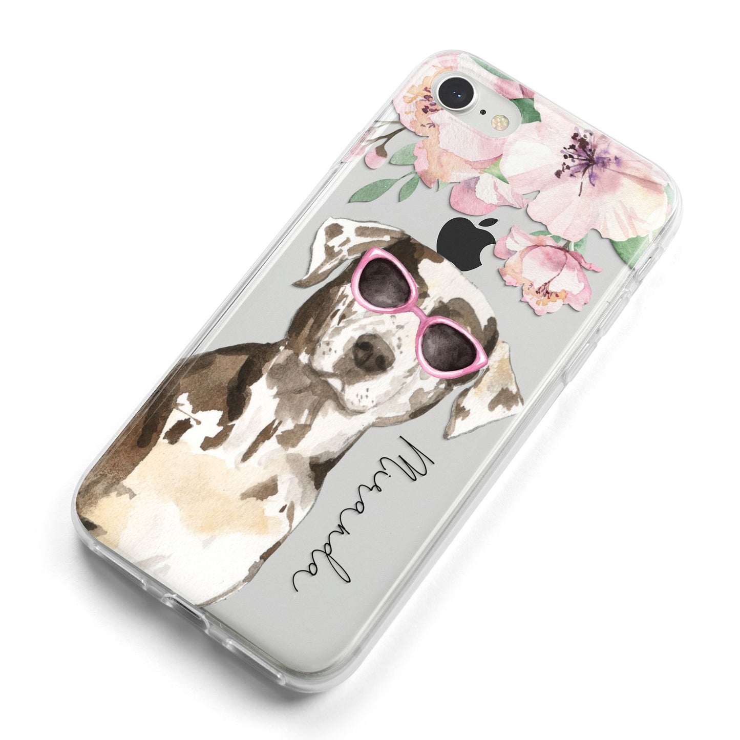 Personalised Catahoula Leopard Dog iPhone 8 Bumper Case on Silver iPhone Alternative Image