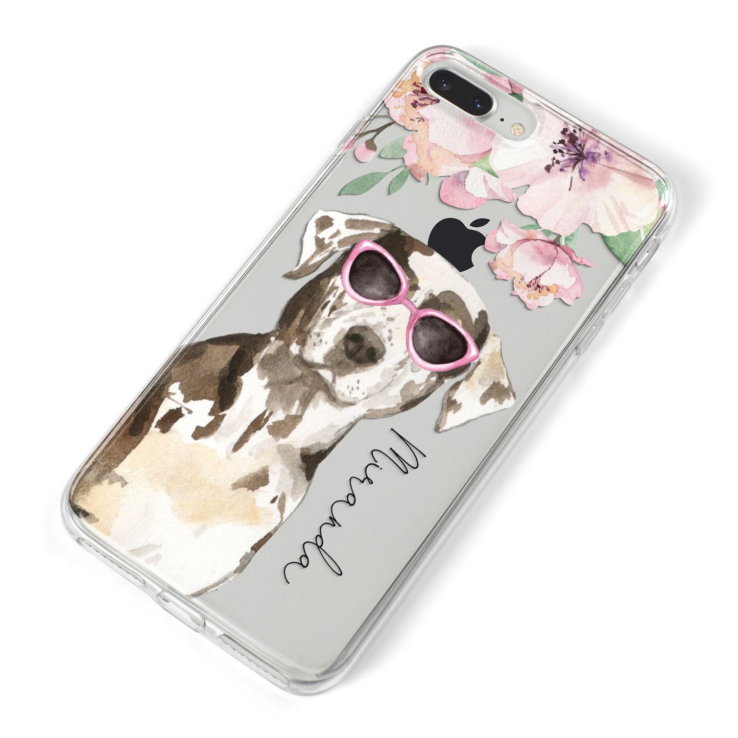 Personalised Catahoula Leopard Dog iPhone 8 Plus Bumper Case on Silver iPhone Alternative Image