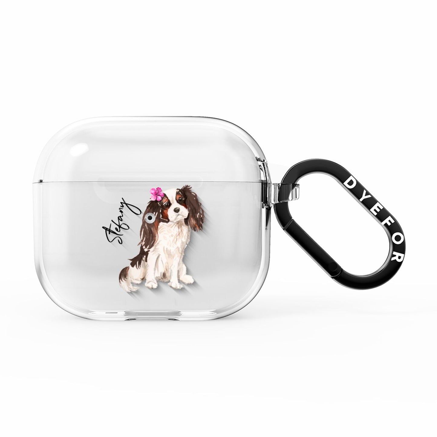 Personalised Cavalier King Charles Spaniel AirPods Clear Case 3rd Gen