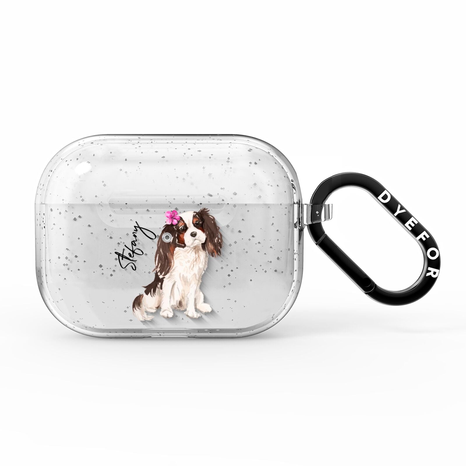Personalised Cavalier King Charles Spaniel AirPods Pro Glitter Case
