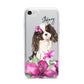 Personalised Cavalier King Charles Spaniel iPhone 7 Bumper Case on Silver iPhone