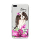 Personalised Cavalier King Charles Spaniel iPhone 8 Plus Bumper Case on Silver iPhone
