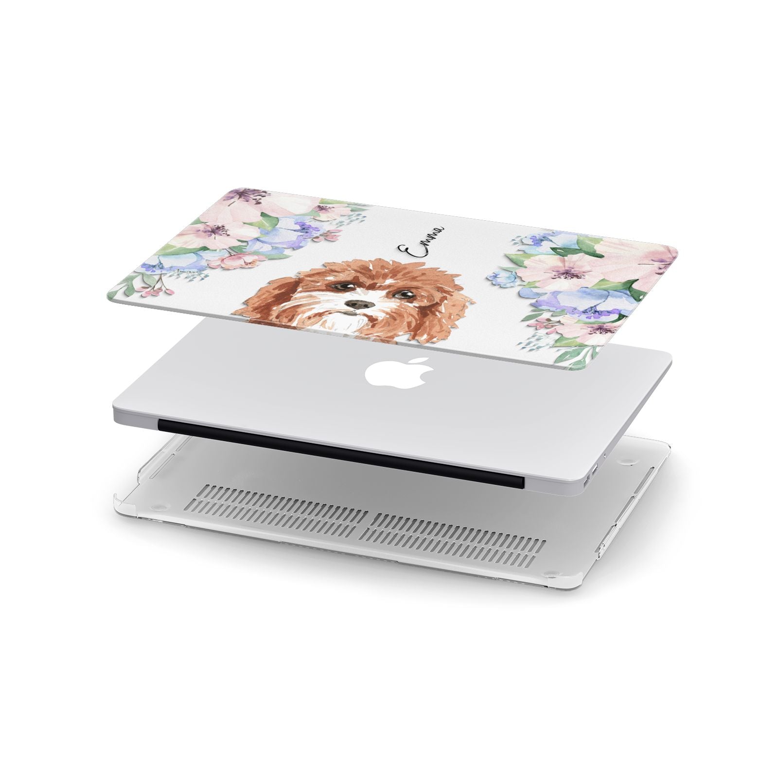Personalised Cavapoo Apple MacBook Case in Detail