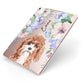 Personalised Cavapoo Apple iPad Case on Rose Gold iPad Side View