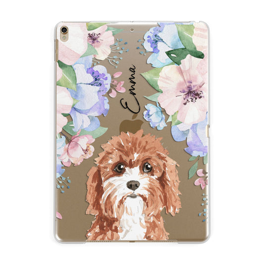 Personalised Cavapoo Apple iPad Gold Case