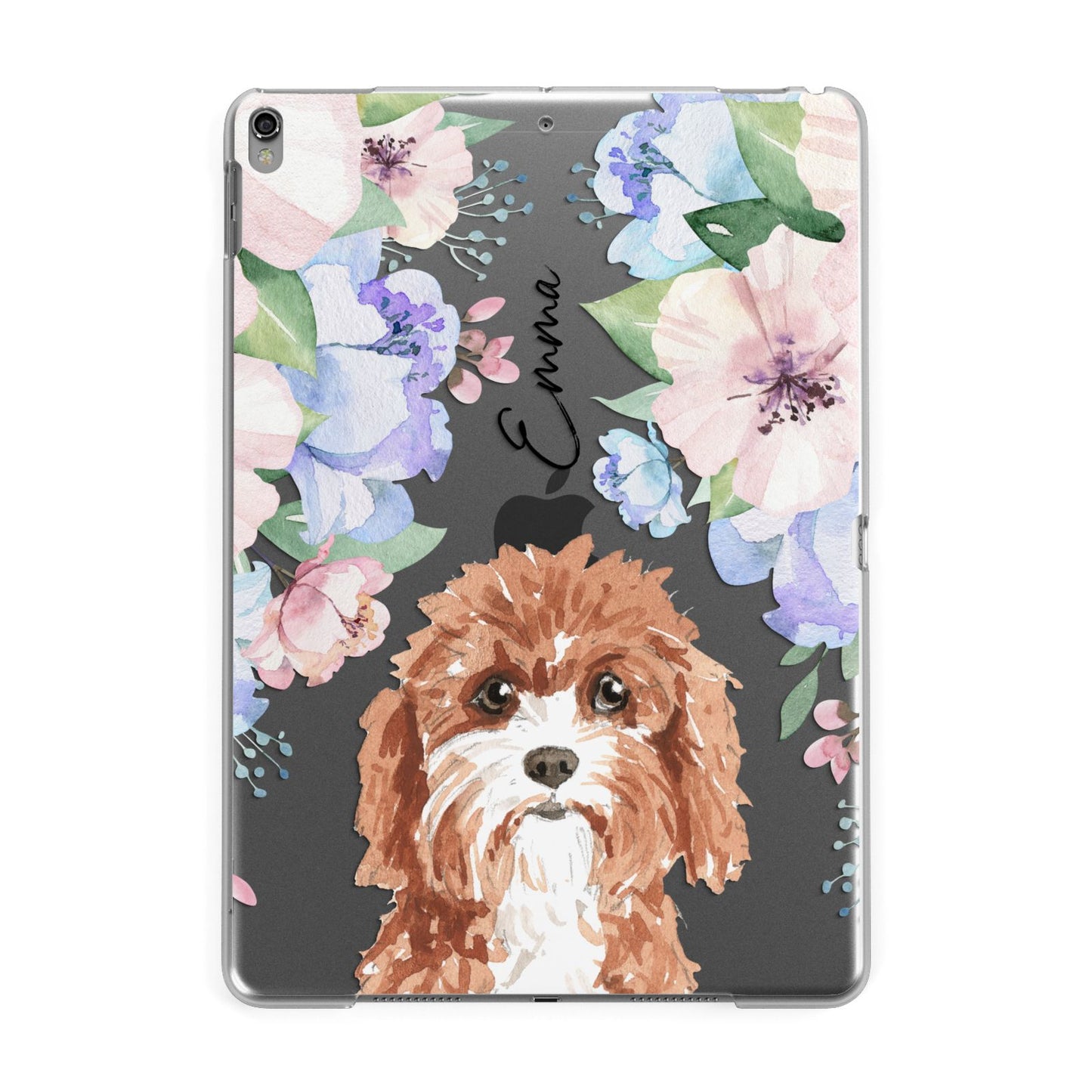 Personalised Cavapoo Apple iPad Grey Case