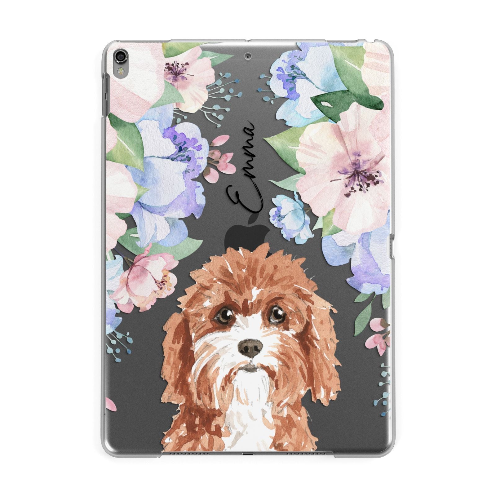 Personalised Cavapoo Apple iPad Grey Case