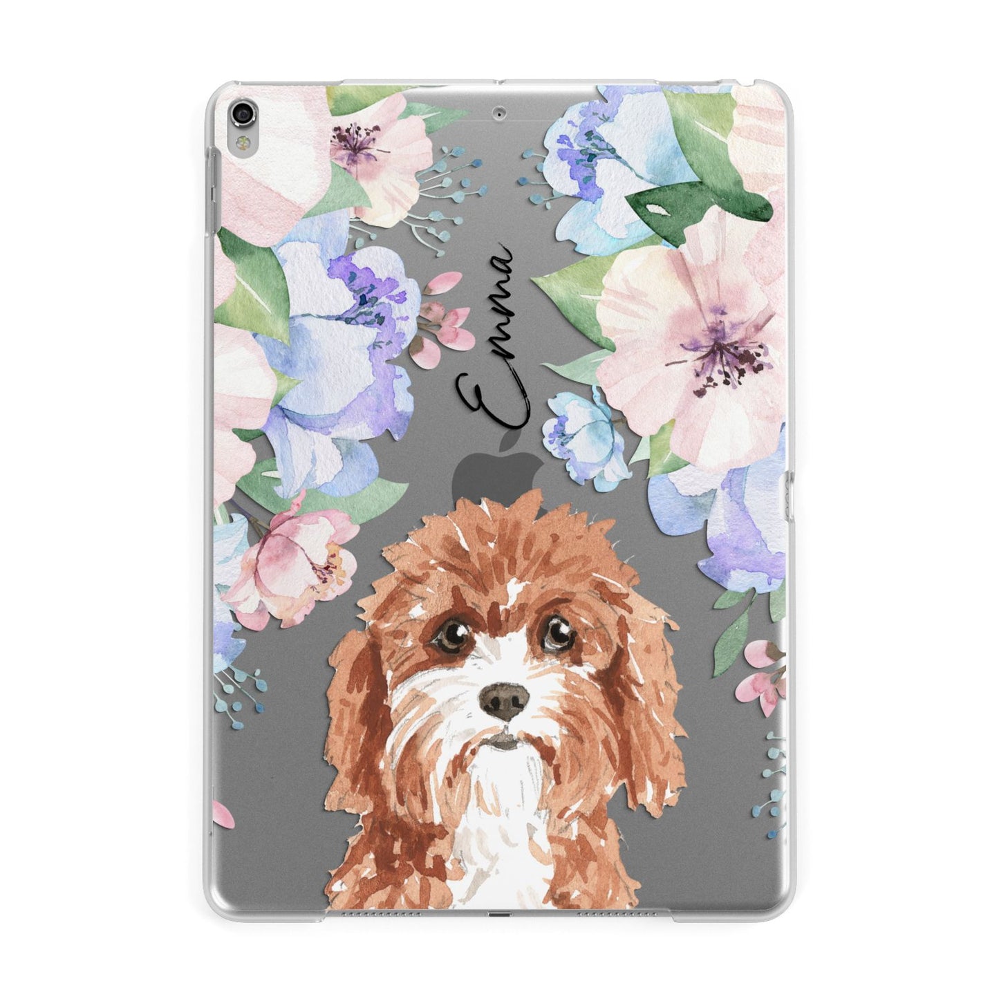 Personalised Cavapoo Apple iPad Silver Case