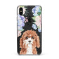 Personalised Cavapoo Apple iPhone Xs Max Impact Case Black Edge on Black Phone