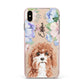 Personalised Cavapoo Apple iPhone Xs Max Impact Case Pink Edge on Gold Phone