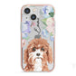 Personalised Cavapoo iPhone 13 Mini TPU Impact Case with Pink Edges