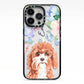 Personalised Cavapoo iPhone 13 Pro Black Impact Case on Silver phone