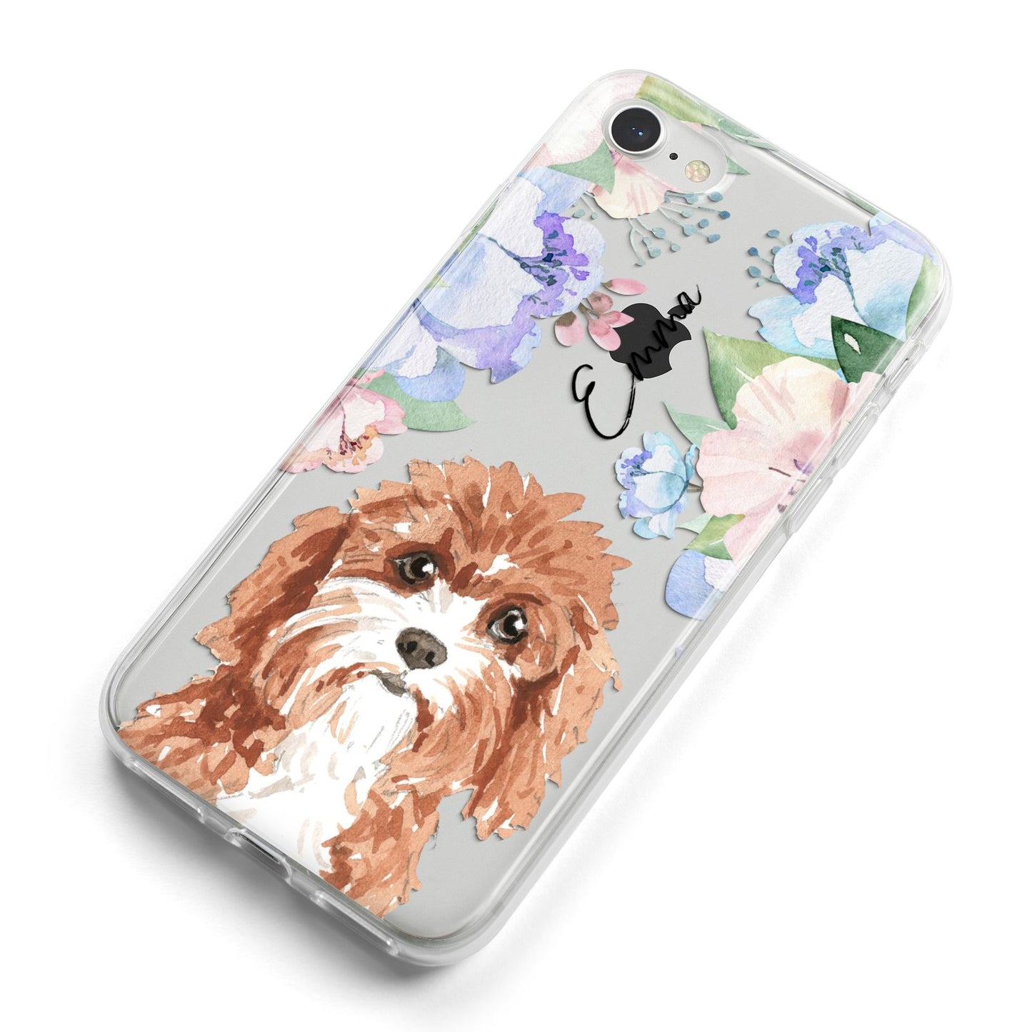 Personalised Cavapoo iPhone 8 Bumper Case on Silver iPhone Alternative Image
