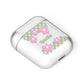 Personalised Check Floral AirPods Case Laid Flat