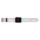 Personalised Check Floral Apple Watch Strap Landscape Image Blue Hardware