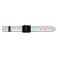 Personalised Check Floral Apple Watch Strap Landscape Image Silver Hardware