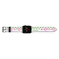 Personalised Check Floral Apple Watch Strap Landscape Image Space Grey Hardware