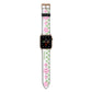 Personalised Check Floral Apple Watch Strap with Gold Hardware