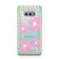 Personalised Check Floral Samsung Galaxy S10E Case