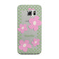 Personalised Check Floral Samsung Galaxy S6 Edge Case