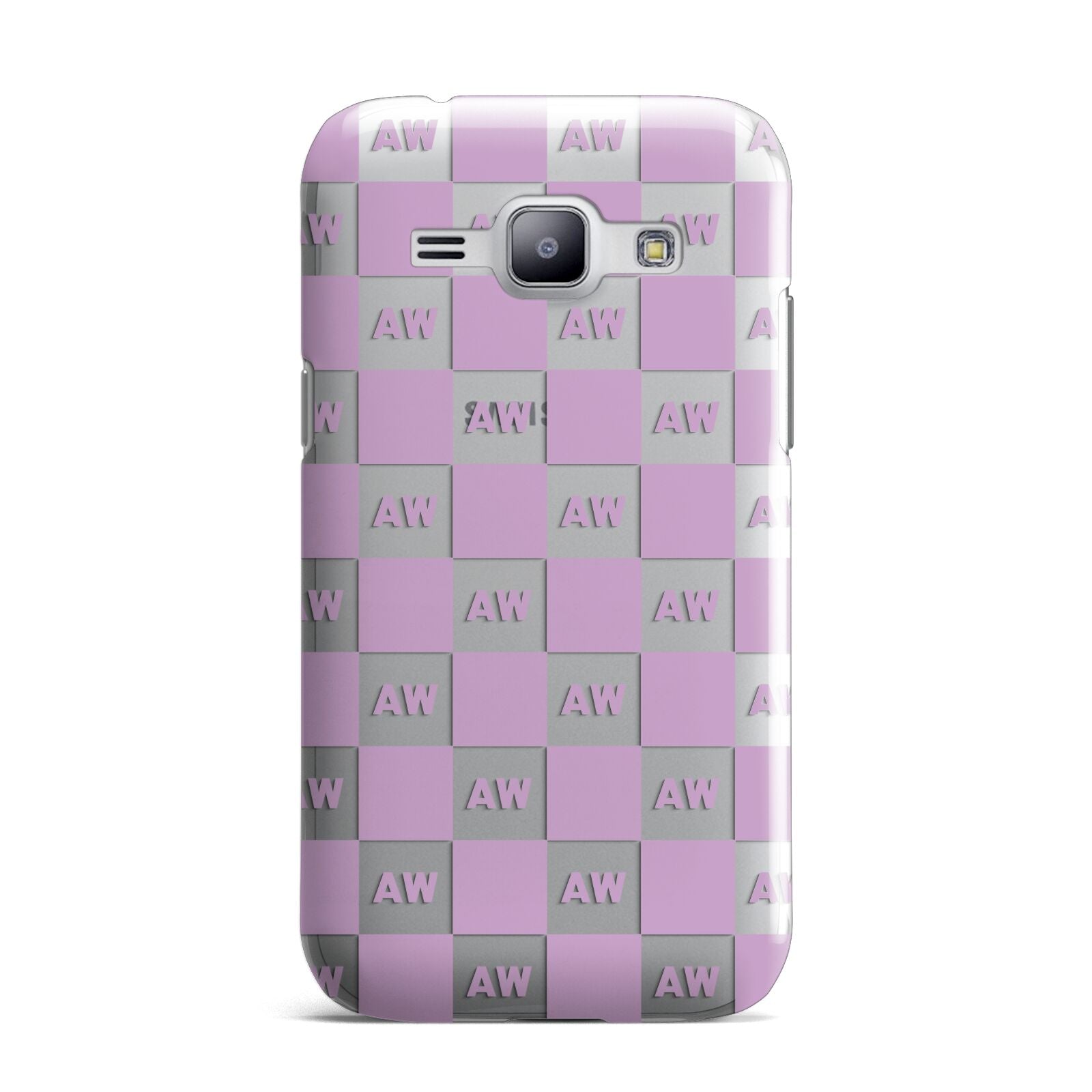 Personalised Check Grid Samsung Galaxy J1 2015 Case