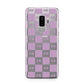 Personalised Check Grid Samsung Galaxy S9 Plus Case on Silver phone