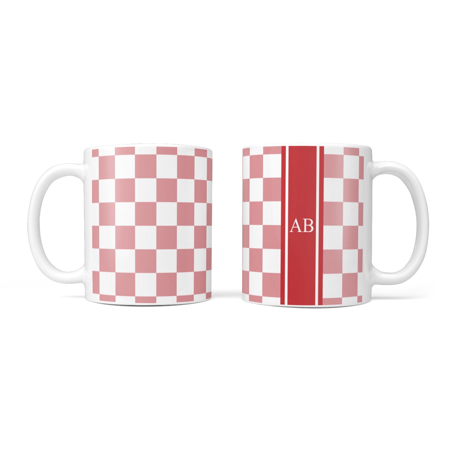 Personalised Checkered 10oz Mug Alternative Image 3