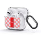 Personalised Checkered AirPods Glitter Case 3rd Gen Side Image