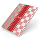 Personalised Checkered Apple iPad Case on Gold iPad Side View
