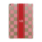 Personalised Checkered Apple iPad Gold Case