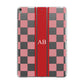 Personalised Checkered Apple iPad Grey Case