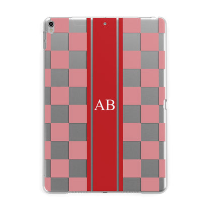 Personalised Checkered Apple iPad Silver Case