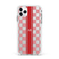Personalised Checkered Apple iPhone 11 Pro Max in Silver with White Impact Case