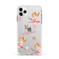 Personalised Cherub Apple iPhone 11 Pro Max in Silver with White Impact Case