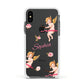 Personalised Cherub Apple iPhone Xs Impact Case White Edge on Black Phone