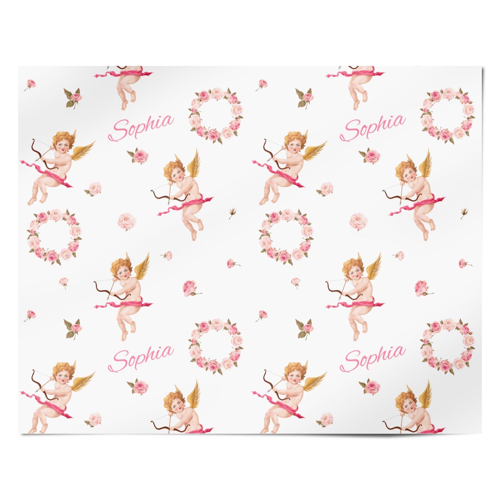 Personalised Cherub Personalised Wrapping Paper Alternative